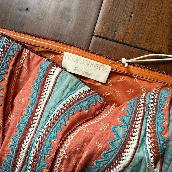 Ulla Johnson Isa bandeau Top In Tourmaline Handmade Woven Beaded Size 12 Boho - Picture 14 of 14